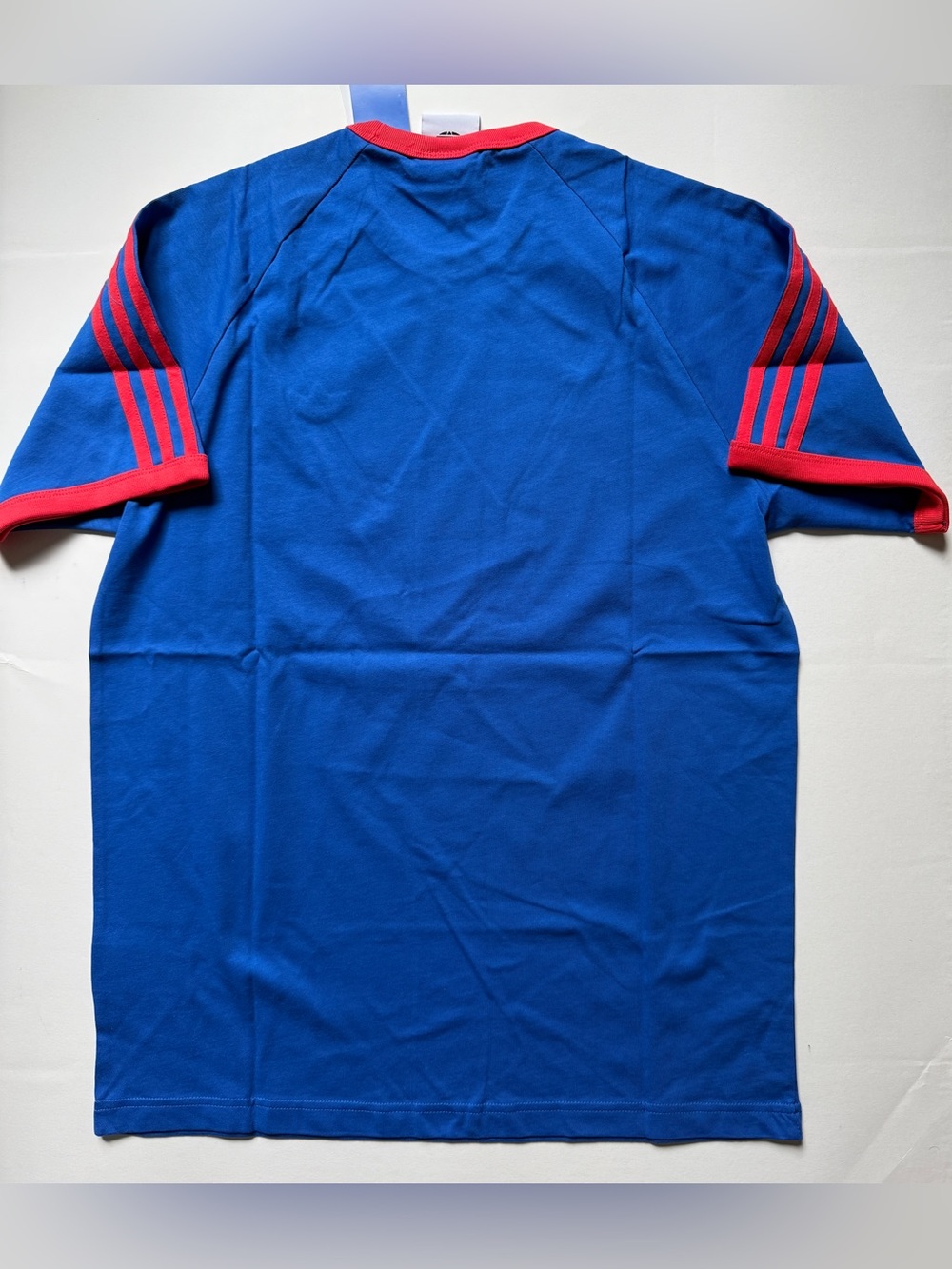 Adidas Originals [M-2XL] Ringer 3- Stripes Tee, Blue/Red KE3531 - Picture 6 of 7